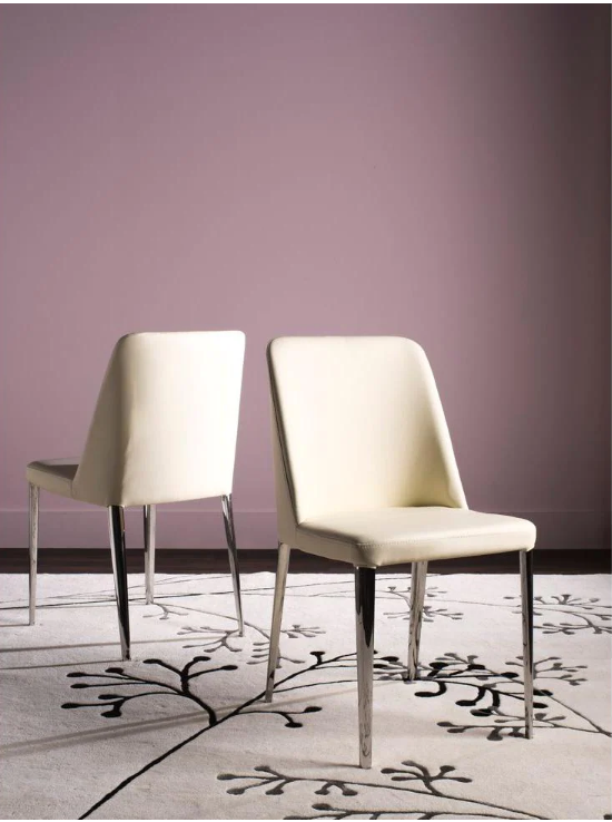 Baltic Buttercream Bicast Leather Dining Chair (Set of 2) VB382