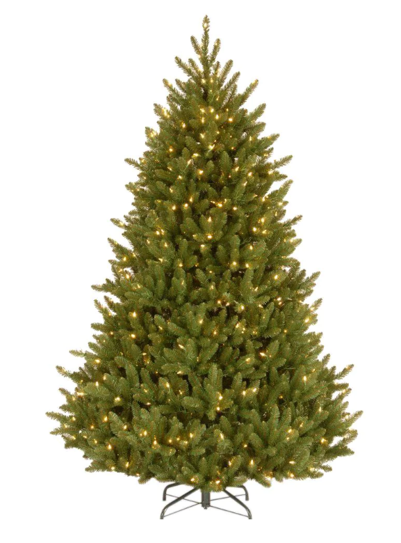 7.5 ft. Natural Fraser Medium Fir Hinged Artificial Christmas Tree with 750 Clear Lights