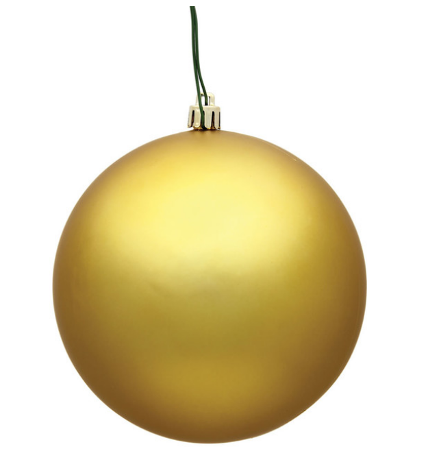 4" Gold Matte Ball Uv Drilled 6/Bag B73-KS233