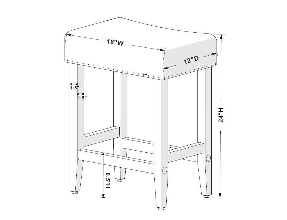 24" Rumford Saddle Counter Height Barstool with Wood Leg - Threshold™