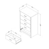 South Shore Fusion 5-Drawer Chest, Pure Black