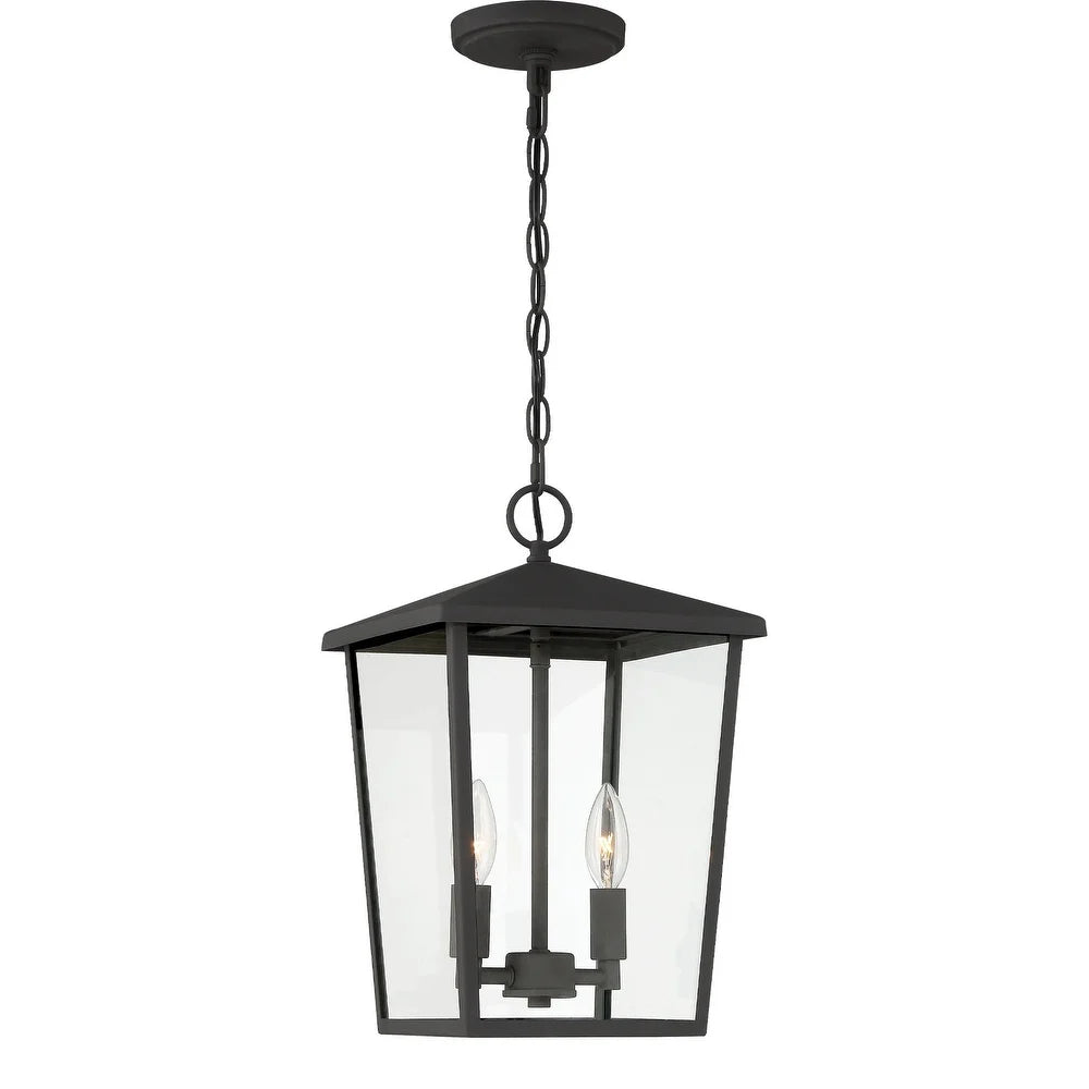 2 Light 9 Inch Modern Farmhouse Rustic Outdoor Pendant Chandelier-UL