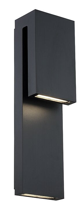 2-Light LED Outdoor Bulkhead Light, 18x5x4"