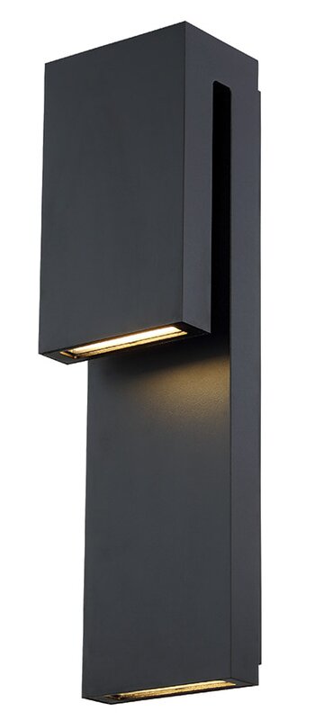 2-Light LED Outdoor Bulkhead Light, 18x5x4"