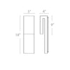 2-Light LED Outdoor Bulkhead Light, 18x5x4