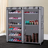 2-Line Non-Woven Fabric 36 Pair Shoe Rack
