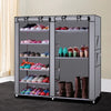 2-Line Non-Woven Fabric 36 Pair Shoe Rack