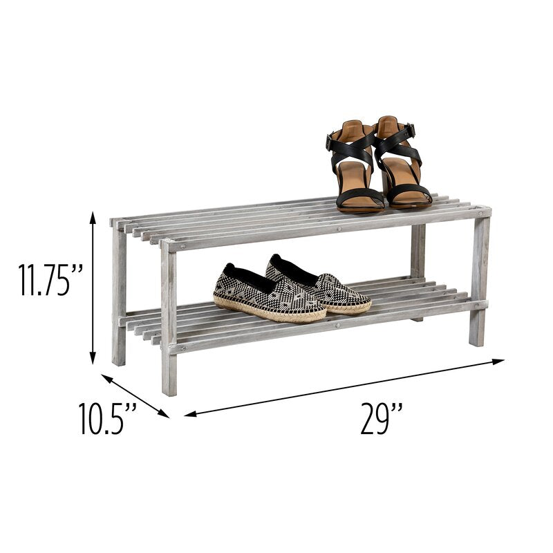 2-Tier 8 Pair Shoe Rack SHB447