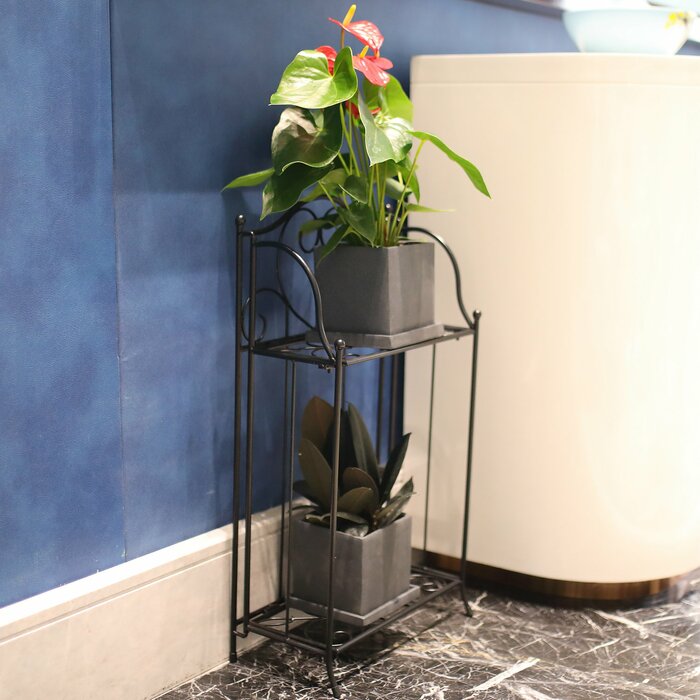 2-Tier Steel Versatile Indoor Plant Stand (#K1857)