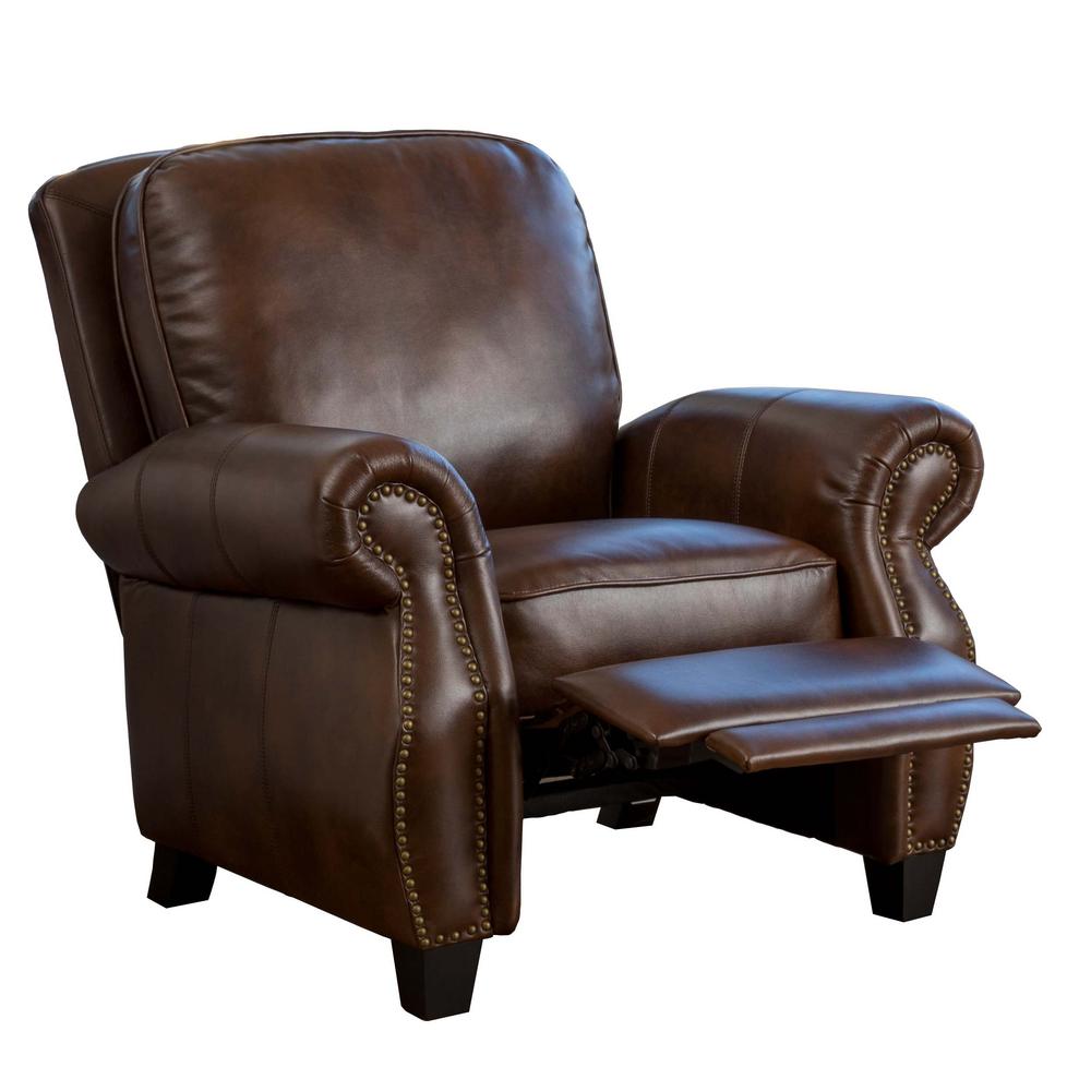 Neville 2-Tone Brown PU Leather Recliner #CR2100