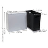 2.37 Gallon Touch Top Countertop Waste Baskets CL921