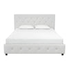 DHP Dakota Upholstered Platform Bed, Full, White