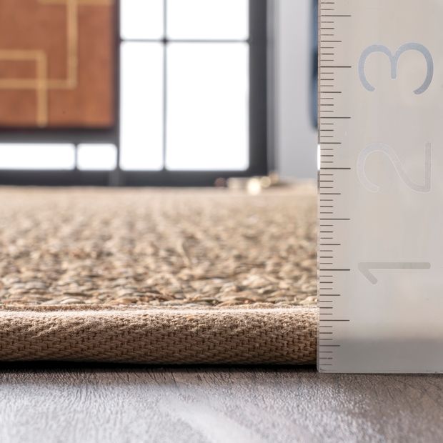 Beige Seagrass with Border 5' x 8' Area Rug  KRUG193-P3
