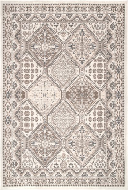 Beige Melange Tiles 9' x 12' Area Rug  KRUG199-P5