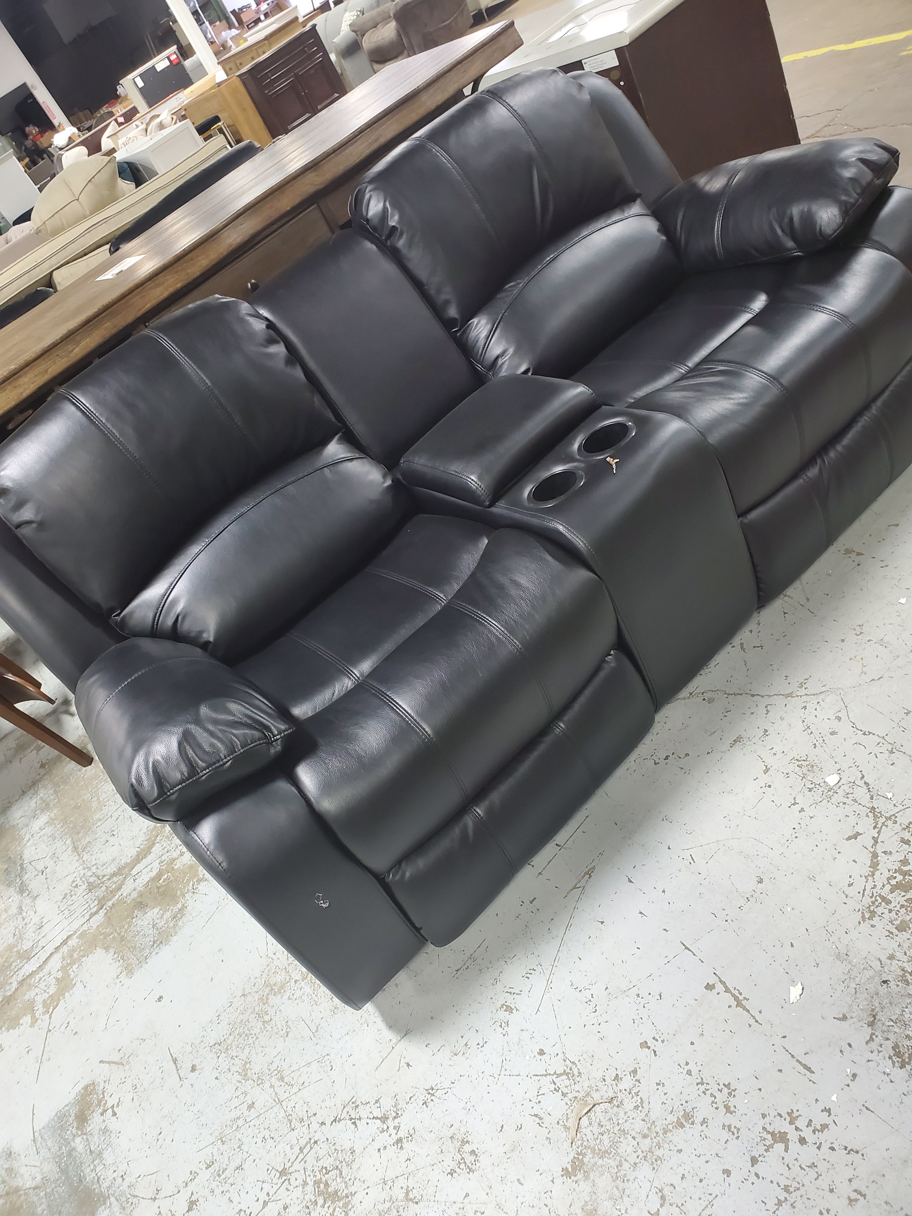Betsy Furniture Recliner Loveseat with Console