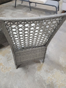 Set of 3 Rattan Wicker Chairs with 3 Seat Cushions