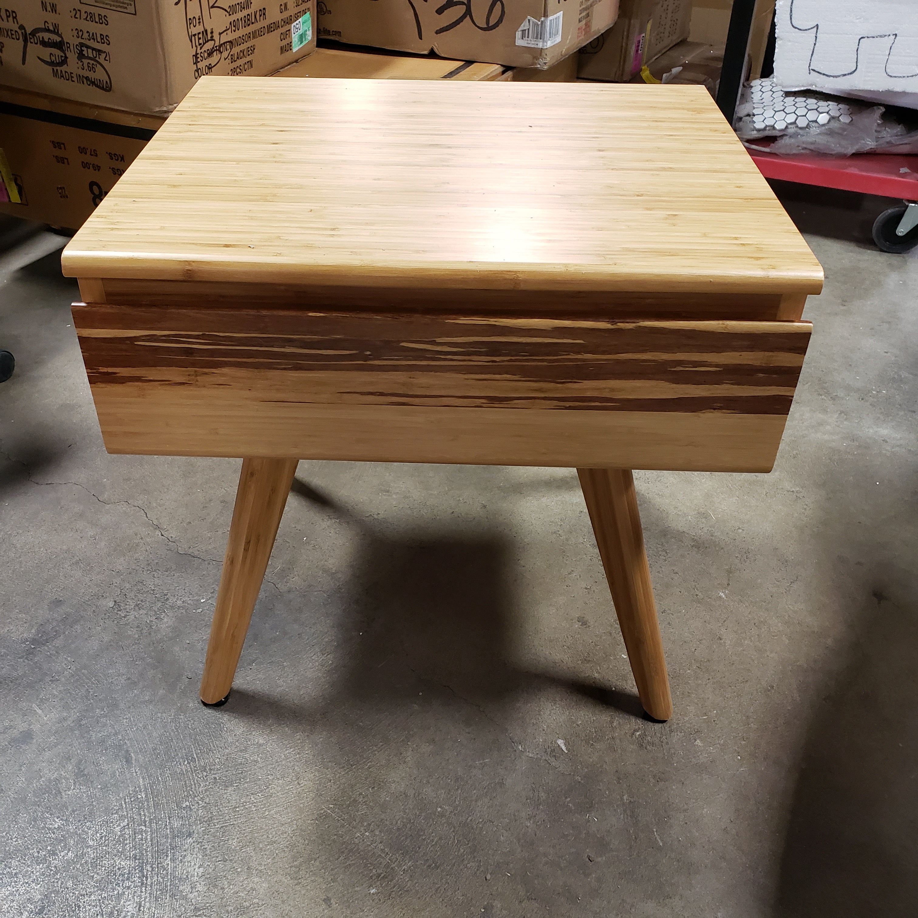 Caramelized Lendella 1-Drawer Wood Nightstand - TTR137