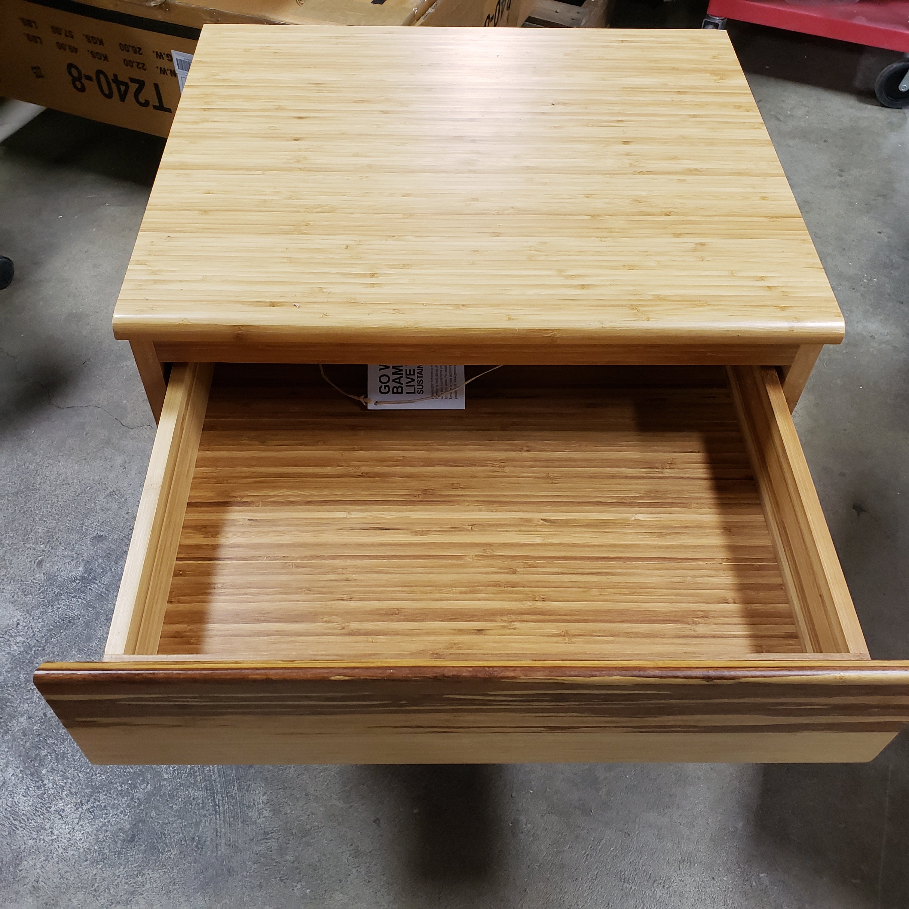 Caramelized Lendella 1-Drawer Wood Nightstand - TTR137