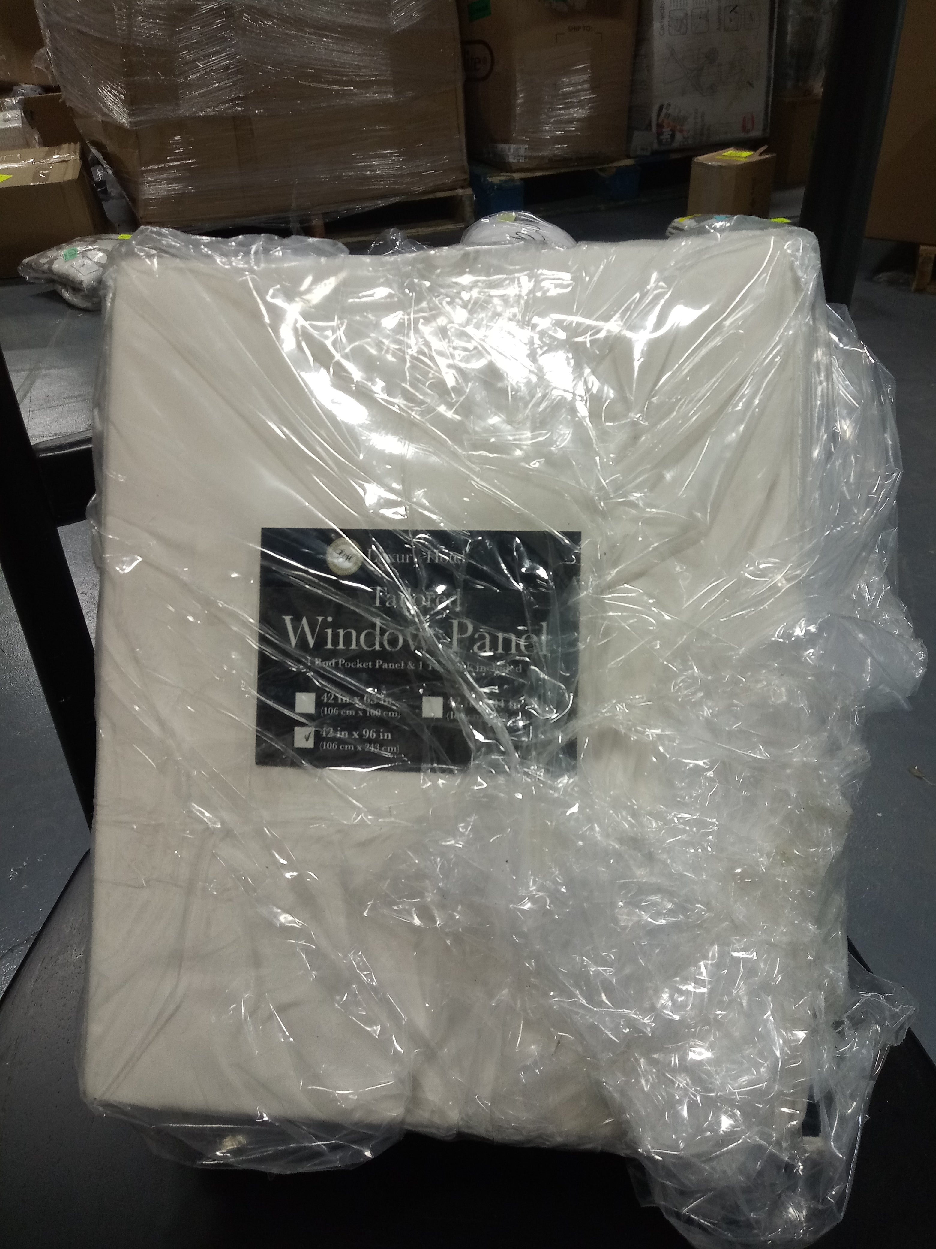 42" x 96" Tailored Solid Semi-Sheer Rod Pocket Single Curtain Panel (Set of 7) DJ850