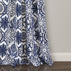 Blue and White 52 x 95 In. Room Darkening Window Curtain Panel, Set of 4
