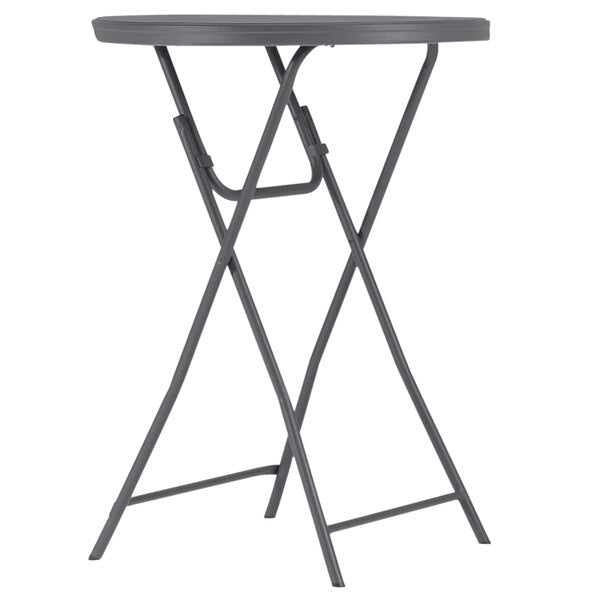 ZOWN 60436SGY1E Gray Commercial Resin Cocktail Folding Table PC143