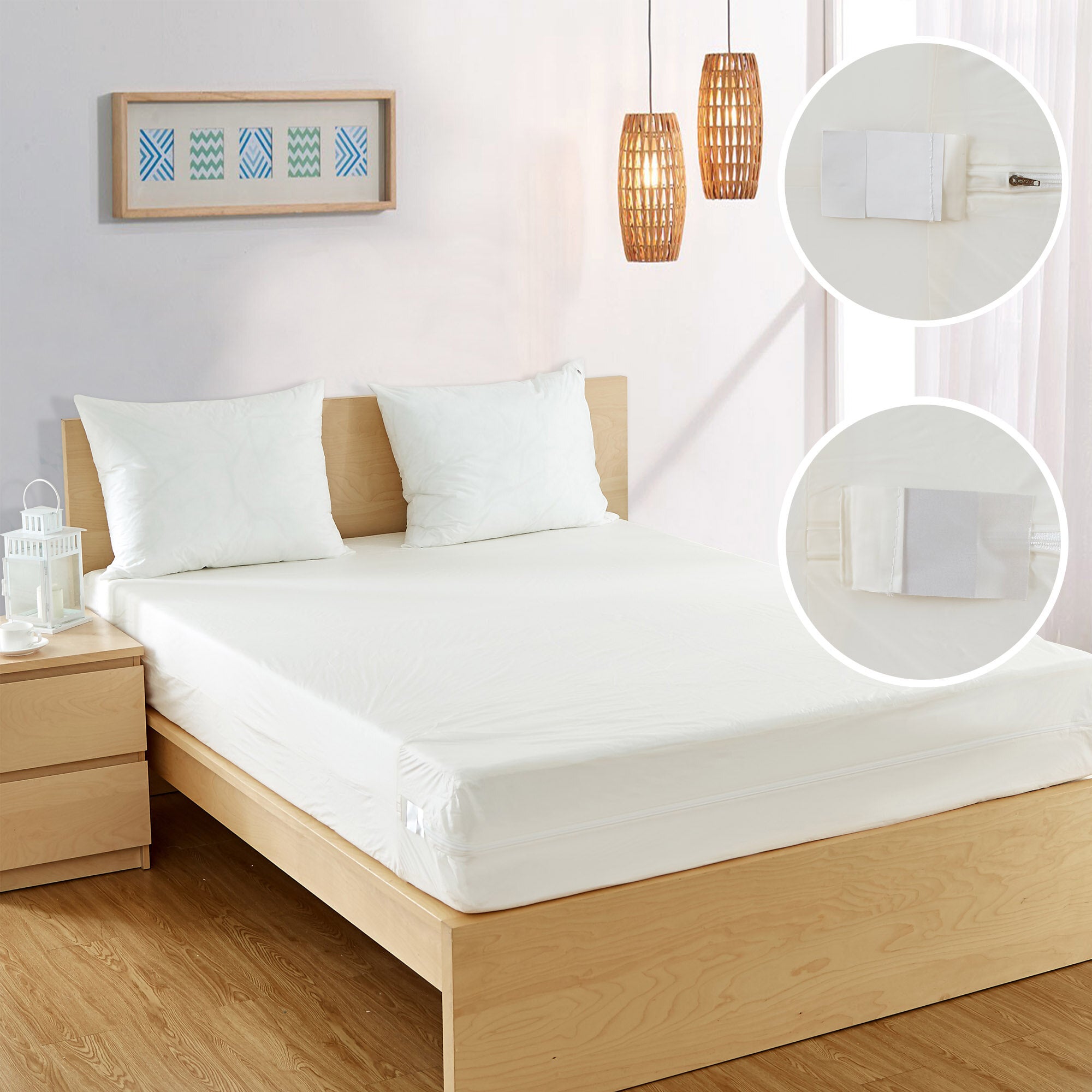Bargoose Zippered 6-Gauge Vinyl Bed Bug-Proof Full Mattress / Box Spring Cover - 9" Depth ts927 (5 boxes)
