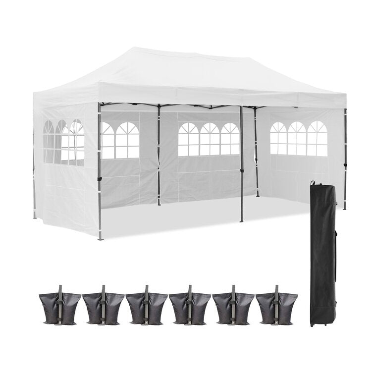 20 Ft. W x 10 FT. D Steel Pop-Up Party Tent, MG443