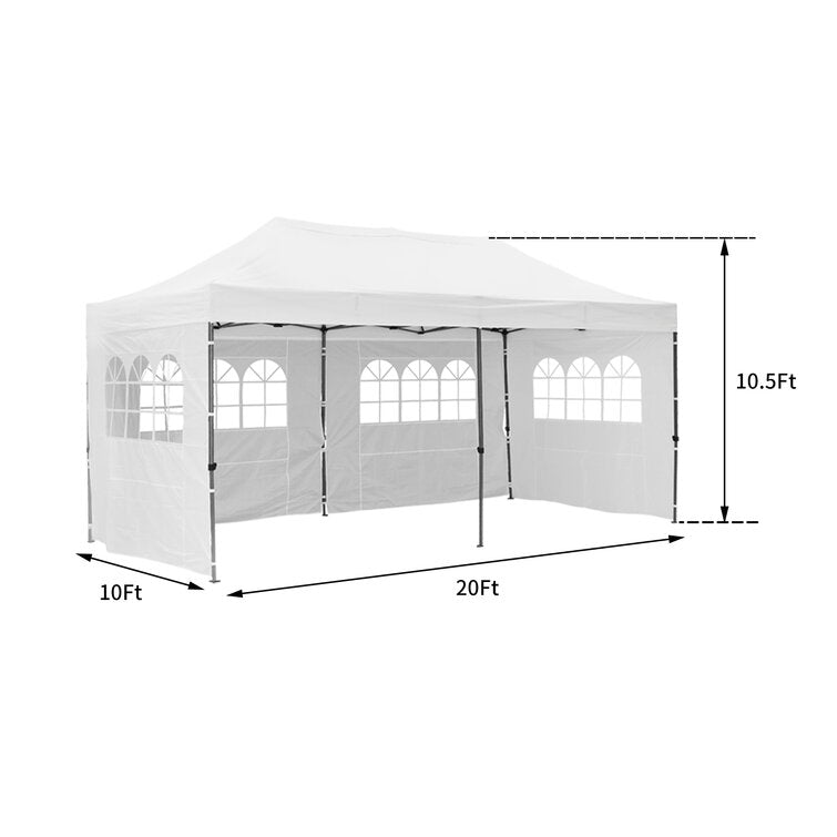 20 Ft. W x 10 FT. D Steel Pop-Up Party Tent, MG443