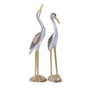 Zenaide 2 piece reeds wood cranes statue set EJ336