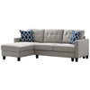 Linen Fabric Armless Chaise, partial sectional