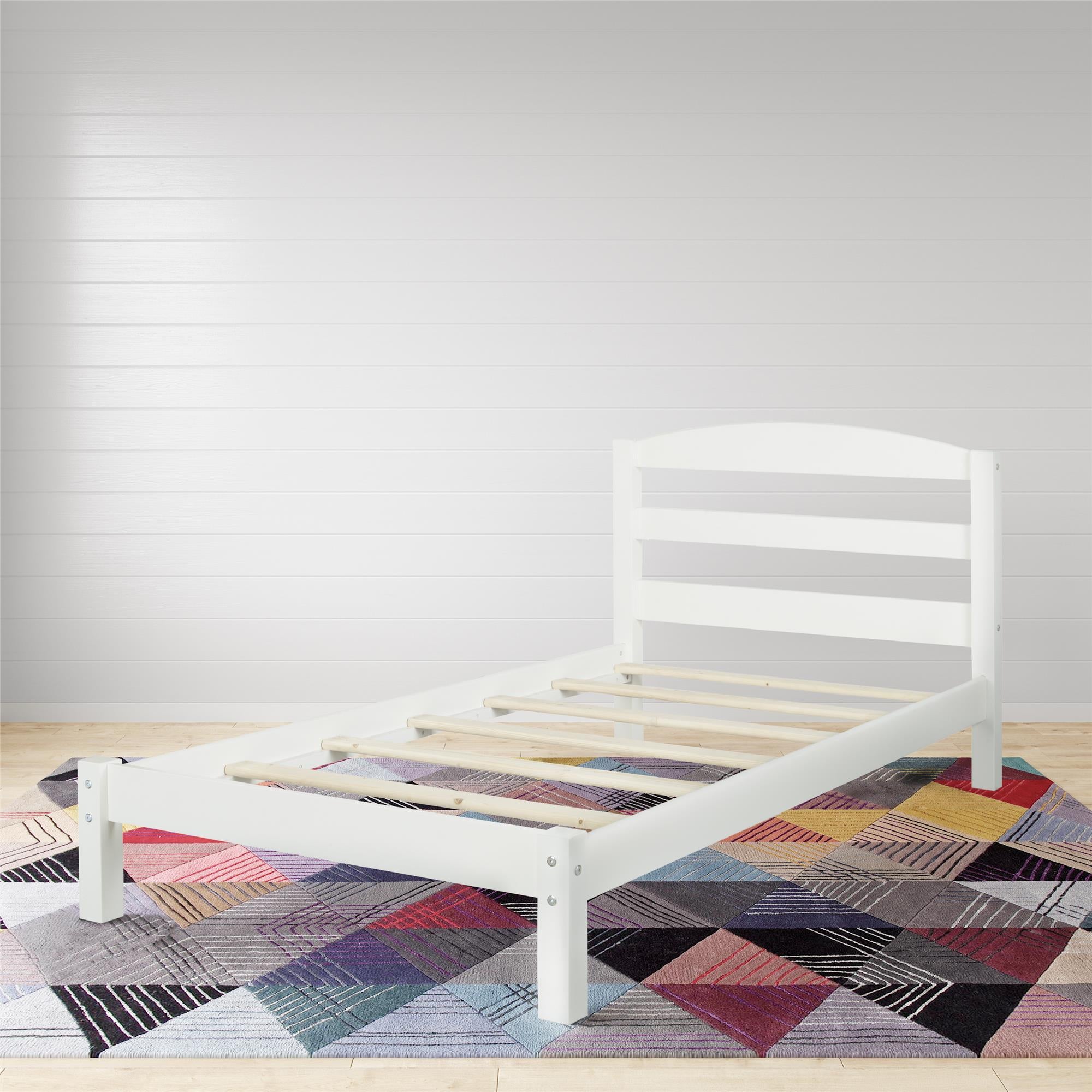 Better Homes & Gardens Leighton Twin Size Bed Frame, Bedroom Furniture, White RM320
