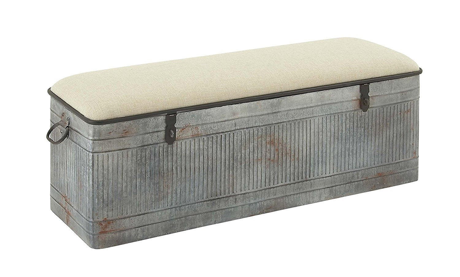 Metal Fabric Storage Bench, 50" x 18" #CR2063