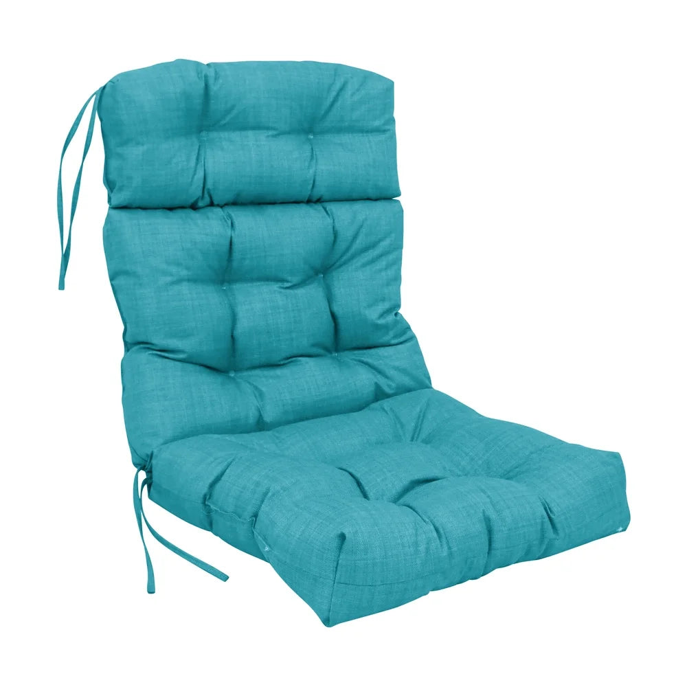 Blazing Needles 22-inch by 45-inch Solid Outdoor Chair Cushion - Aqua Blue