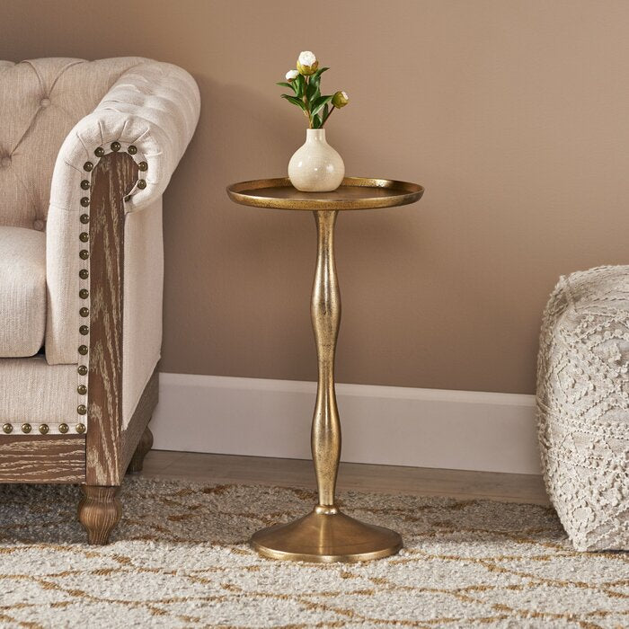 22.25'' Tall Pedestal End Table