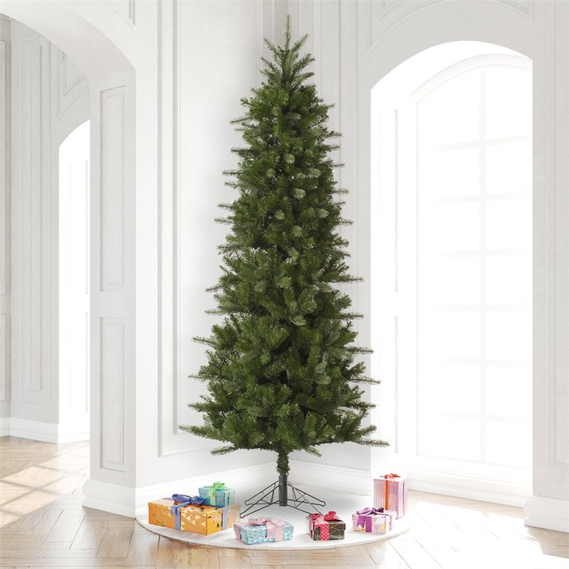 9" PE Carolina Pencil Spruce Artificial Christmas Tree in Green (no further discounts)