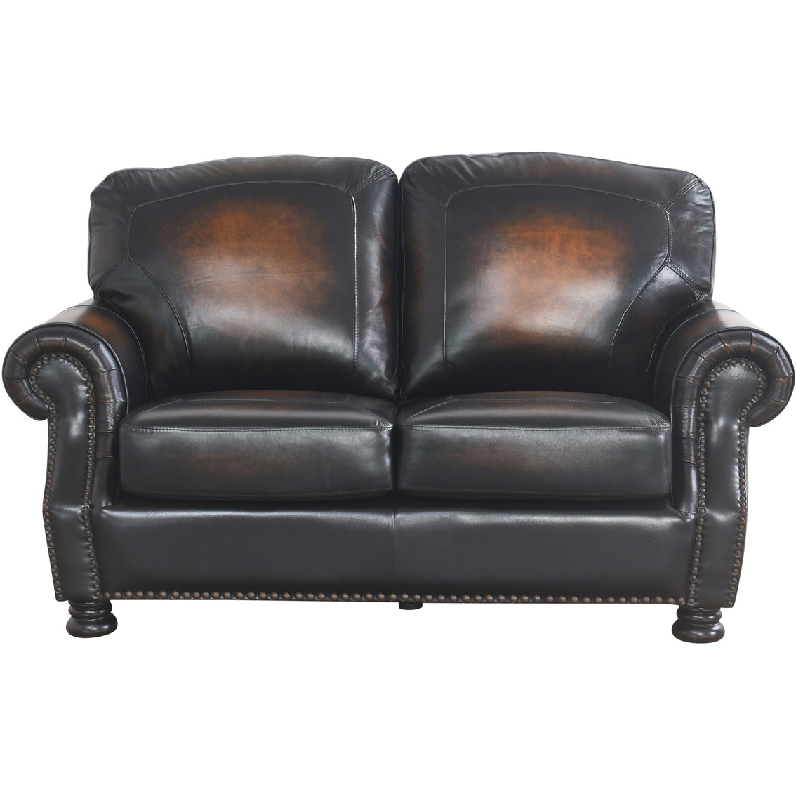 Abbyson Saticoy Hand Rubbed Leather Loveseat TTR430
