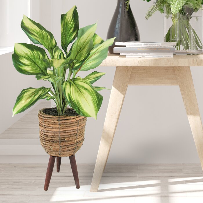 22" Artificial Foliage Plant In Basket