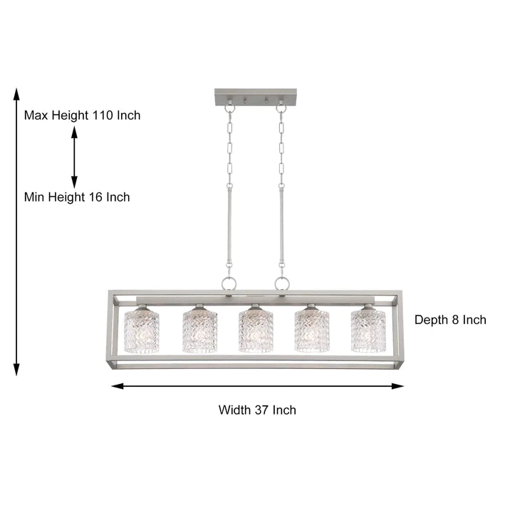 5 - Light Modern Farmhouse Kitchen Island Chandelier by ACROMA™