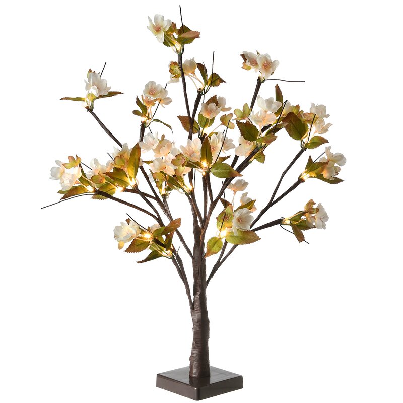 23" Artificial Pear Blossom Tree Free Standing HB142