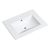 24.01'' Ceramic Single Bathroom Vanity Top in White with Sink
