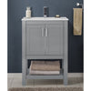 24.01'' Ceramic Single Bathroom Vanity Top in White with Sink