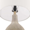 24.5-inch Washed Beige/Gold Farmhouse Table Lamp with White Linen Shade, 9.5-Watt LED Bulbs Included (Set of 2) - 2-Pack--24.5