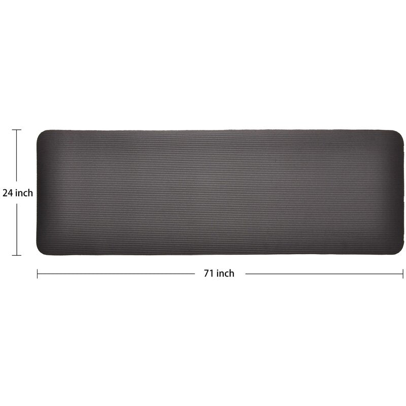 Black 24" L x 71" W x 1" Foam Mat K7995