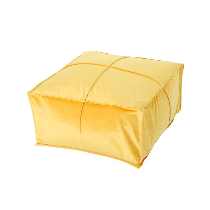 24" Velvet Square Pouf Ottoman LX4643
