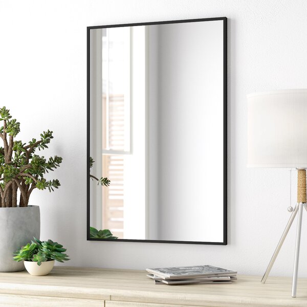 Black 24"x 36" Modern Wall-Mounted Bathroom/Vanity Mirror