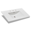 24'' Single Bathroom Vanity Top in White with Sink