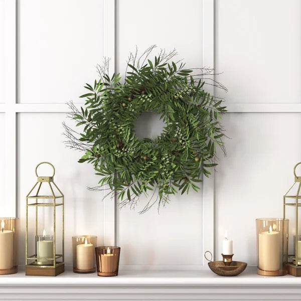 24" Polyester/Silk Wreath