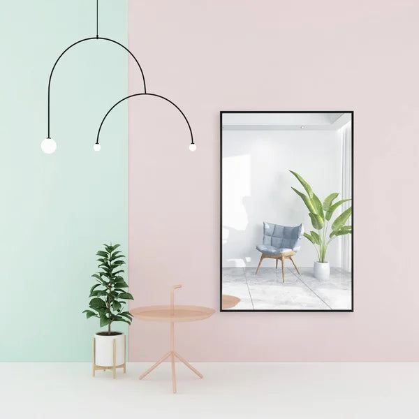 Black 24"x 36" Modern Wall-Mounted Bathroom/Vanity Mirror