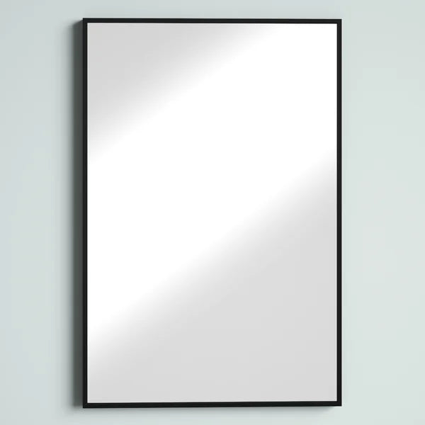 Black 24"x 36" Modern Wall-Mounted Bathroom/Vanity Mirror