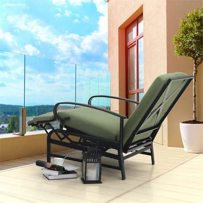 25.2'' Long Reclining Single Chaise with Cushions